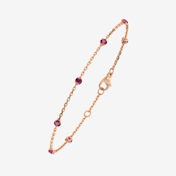 Stella Bracelet Rubis Or rose 18 carats