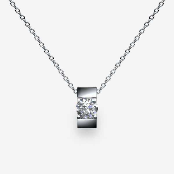 Zayane Pendentif serti barrette Diamant Platine 950‰