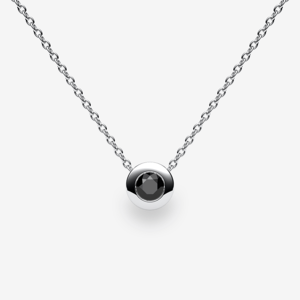 Melodie Pendentif serti clos Diamant noir Platine 950‰