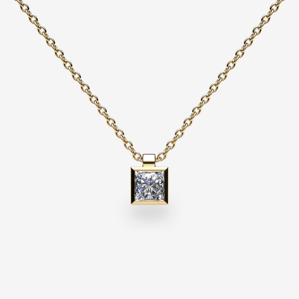 Venise Pendentif serti clos Diamant Or jaune 18 carats