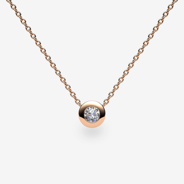 Melodie Pendentif serti clos Diamant Or rose 18 carats