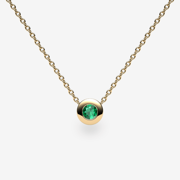 Melodie Pendentif serti clos Émeraude Or jaune 18 carats