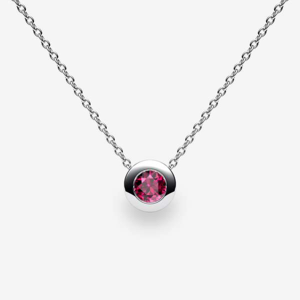 Melodie Pendentif serti clos Rubis Platine 950‰