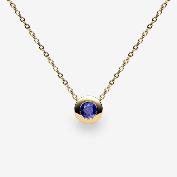 Melodie Pendentif serti clos Saphir bleu Or jaune 18 carats