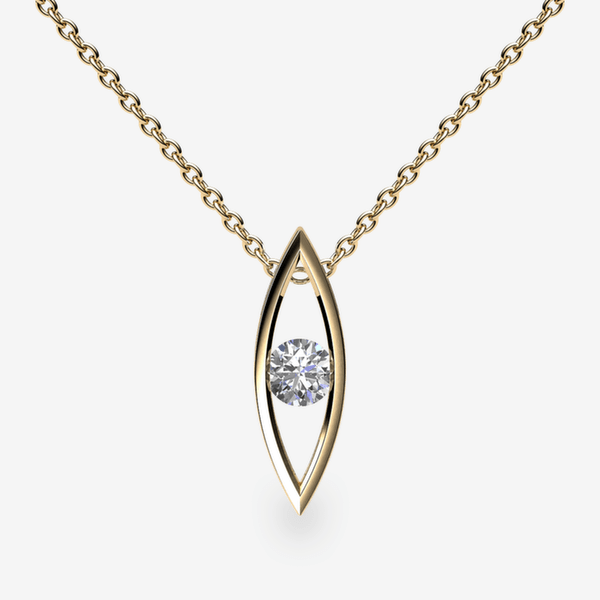 Orion Pendentif serti rail Diamant Or jaune 18 carats