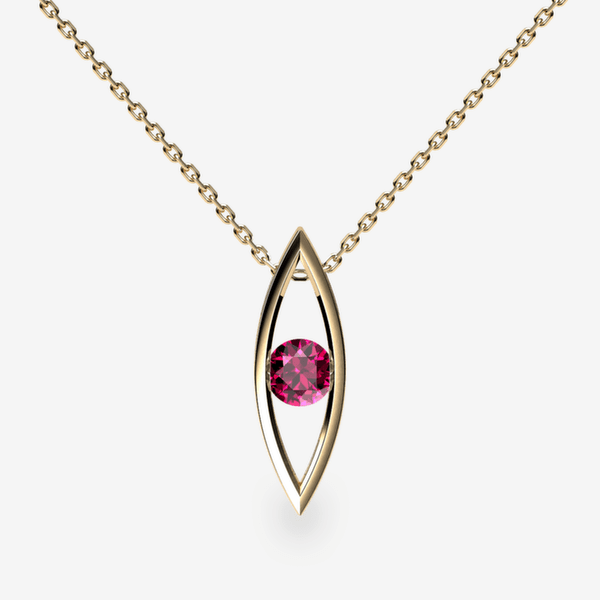 Orion Pendentif serti rail Rubis Or jaune 18 carats