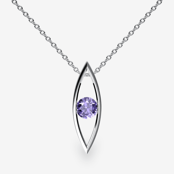 Orion Pendentif serti rail Tanzanite Platine 950‰