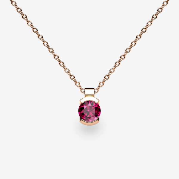 Constance Pendentif serti semi-clos Rubis Or rose 18 carats