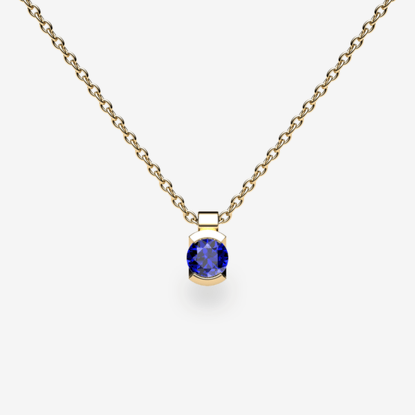 Constance Pendentif serti semi-clos Saphir bleu Or jaune 18 carats